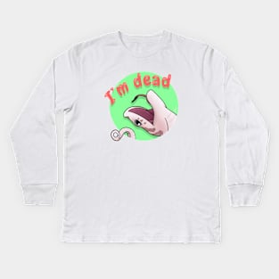 Lavender Western Hognose Snake playing dead Kids Long Sleeve T-Shirt